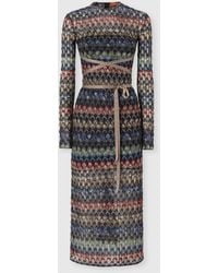 Missoni - Midi Dress With Back Cut-Out Detail - Lyst
