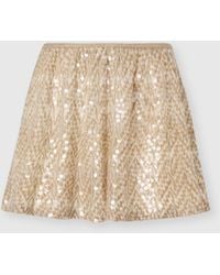 Missoni - Viscose Lamé Lace-Motif Shorts With Sequins - Lyst