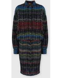 Missoni - Midi Dress With V-Neck And Wave Pattern - Lyst