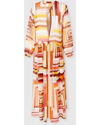 Missoni - Langes Cover-Up-Kleid Aus Bedruckter Seide Mit Langen Ärmeln, Damen, Größe - Lyst