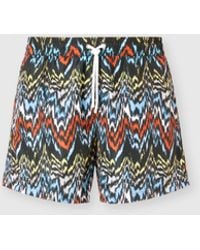 Missoni - Mid-Length Swim Shorts With Abstract Zigzag Print, & Multicoloured - Lyst