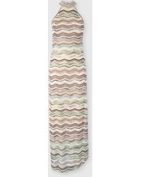 Missoni - Long Dress With Halterneck And Sequins - Lyst