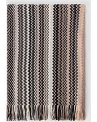 Missoni - Zigzag Wool-Blend Scarf With Fringes - Lyst