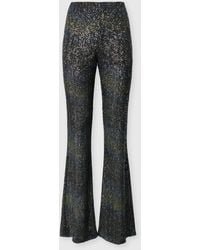 Missoni - Flare Trousers With Woven Greek Key Motif - Lyst
