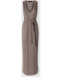 Missoni - Long Knit Dress With Sequins And V-Neck, & Multicoloured - Lyst