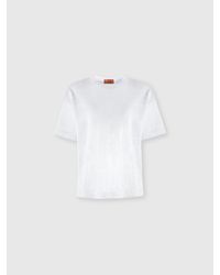 Missoni - Pull Oversize À Col Rond En Viscose Lamée Avec Manches Pierre À Aiguiser, Femme, Taille - Lyst