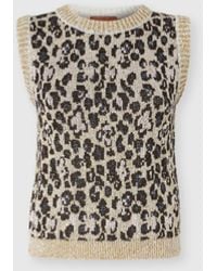 Missoni - Animal-Jacquard Knit Crewneck Top - Lyst