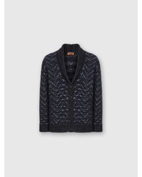 Missoni - Buttoned Cardigan With Chevron Pattern - Lyst