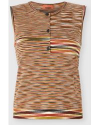 Missoni - Buttoned Vest With Flame Pattern - Lyst