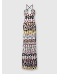 Missoni - Long Dress With Embroidered Lace - Lyst