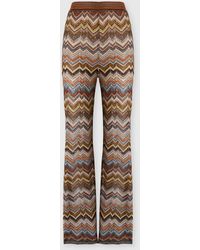 Missoni - Palazzo Trousers With Striped Chevron Motif - Lyst