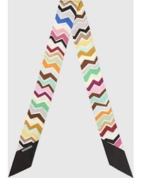 Missoni - Silk Scarf With Irregular Zig Zag Pattern - Lyst
