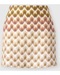 Missoni - Viscose Lamé Mini Skirt With Lace Motif - Lyst