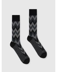 Missoni - Zick-Zack-Socken Aus Einer Baumwollmischung Mit Logo-Schriftzug, Herren, Größe - Lyst