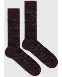 Missoni - Zig Zag Wool And Cotton-Blend Ankle Socks - Lyst