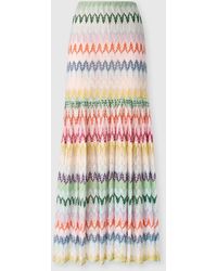 Missoni - Long Skirt With Ruffles And Lace Motif - Lyst