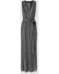 Missoni - Long Knit Dress With Sequins And V-Neck - Lyst