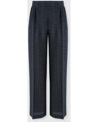 Missoni - Classic Viscose Lamé Trousers With Greek Key Motif - Lyst