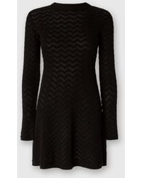 Missoni - Tone-On-Tone Chevron Long-Sleeved Mini-Dress - Lyst