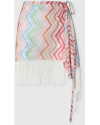 Missoni - Wrap Mini Skirt With Zig Zag Print - Lyst