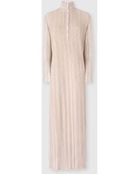 Missoni - Long Button-Down Dress With Lamé Stripes And Long Sleeves - Lyst