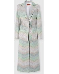 Missoni - Duster Coat With Belt And Sequin Applications - Lyst
