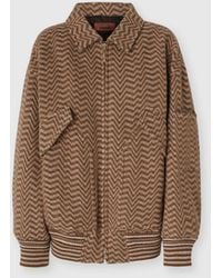 Missoni - Bomber Jacket With Irregular Chevron Pattern - Lyst