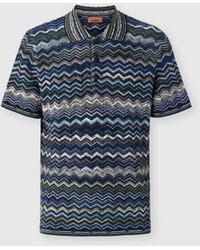 Missoni - Cotton Knit Polo Shirt With Chevron Pattern - Lyst