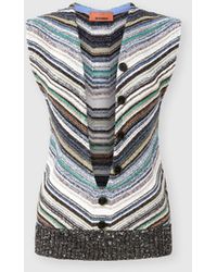 Missoni - Striped Vest With Sequin Appliqué - Lyst