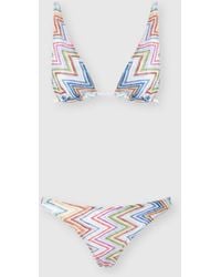 Missoni - Zig Zag Printed Fabric Bikini With Elongated Top - Lyst