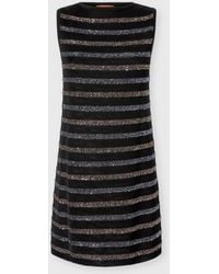 Missoni - Sleeveless Striped Mini Dress With Sequins - Lyst