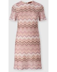 Missoni - Short-Sleeve Viscose Mini Dress, & Multicoloured - Lyst