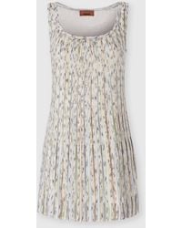 Missoni - Pleated Striped-Pattern Mini Dress - Lyst