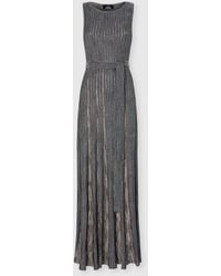 Missoni - Long Viscose Lamé Dress With Belt - Lyst