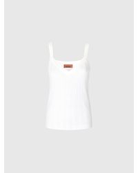 Missoni - Tone-On-Tone Zigzag Cotton And Viscose Tank Tops - Lyst
