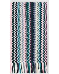 Missoni - Zigzag Wool Scarf With Fringes - Lyst