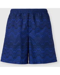 Missoni - Long Swim Shorts With Zig Zag Print - Lyst