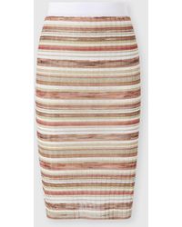 Missoni - Ribbed Striped Viscose-Blend Midi Skirt - Lyst