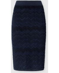 Missoni - Chevron Wool And Viscose Mini Skirt - Lyst