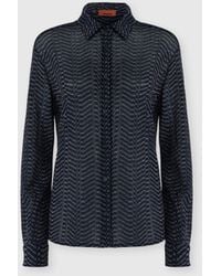 Missoni - Viscose Lamé Shirt With Greek Key Motif - Lyst