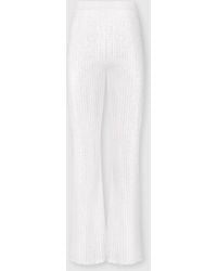 Missoni - Ribbed Viscose Lamé Straight Trousers With Sequins - Lyst