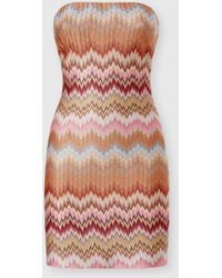 Missoni - Viscose Chevron Snake-Pattern Mini Dress - Lyst