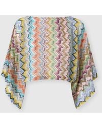 Missoni - Viscose Lamé Cover-Up Top With Batwing Sleeves - Lyst