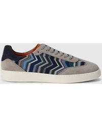 Missoni - Zigzag Fabric Sneakers With Suede Inserts - Lyst