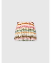 Missoni - Mini Balloon Skirt With Abstract Floral Pattern - Lyst