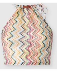 Missoni - Top With Halterneck Neckline And Irregular Zig Zag Motif - Lyst