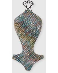 Missoni - Trikini With Halterneck Neckline And Sequins - Lyst