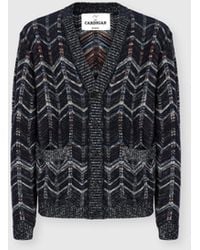 Missoni - Cotton Chevron Cardigan With Ribbed Trims - Lyst