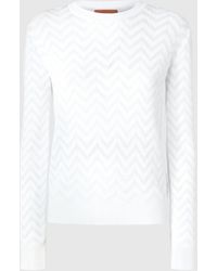 Missoni - Tone-On-Tone Chevron Crewneck Sweater - Lyst