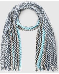 Missoni - Cotton Zigzag Scarf With Fringed Edge - Lyst